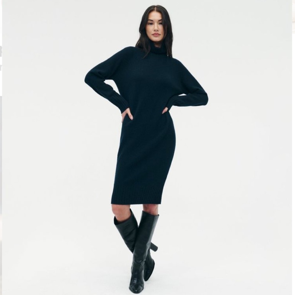 NAADAM cashmere turtleneck dress
